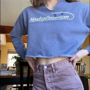 Harley Davidson Cropped Sweatshirt